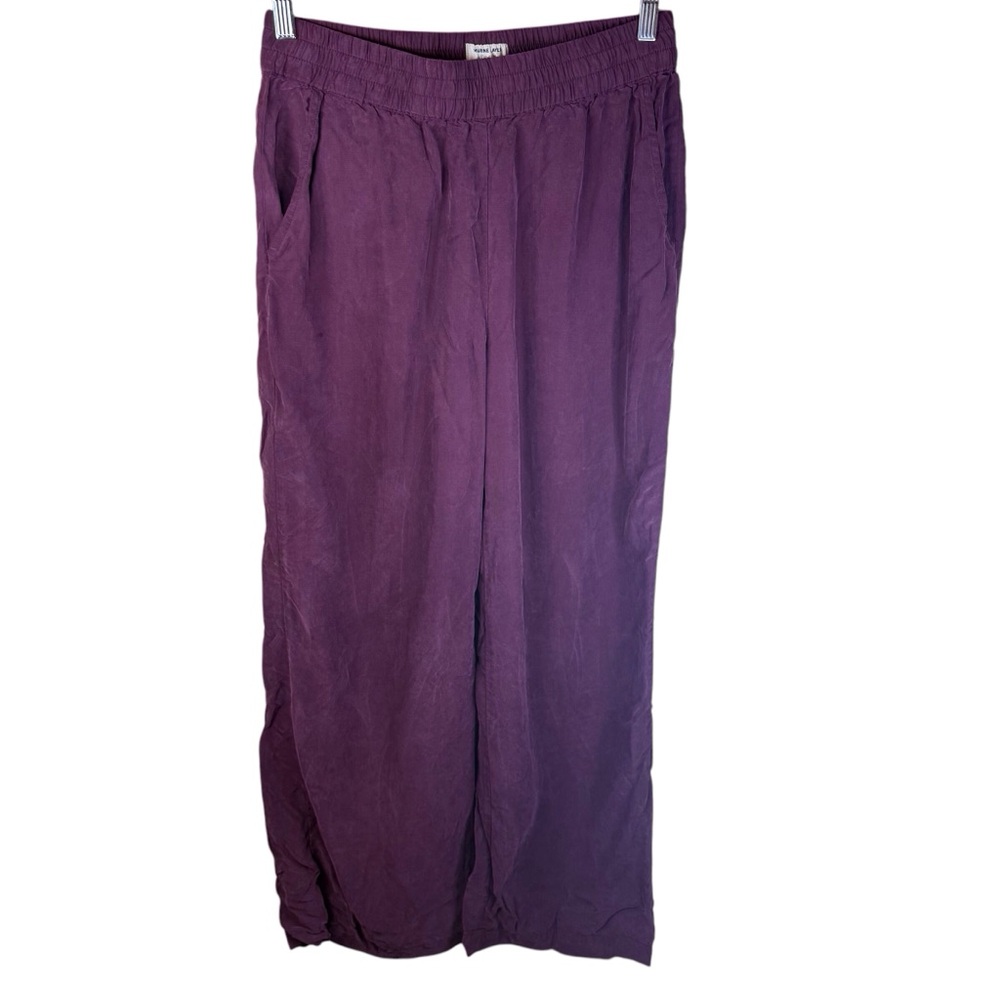 Marine Layer Women's Wide Leg Elastic Waist Purple Pants